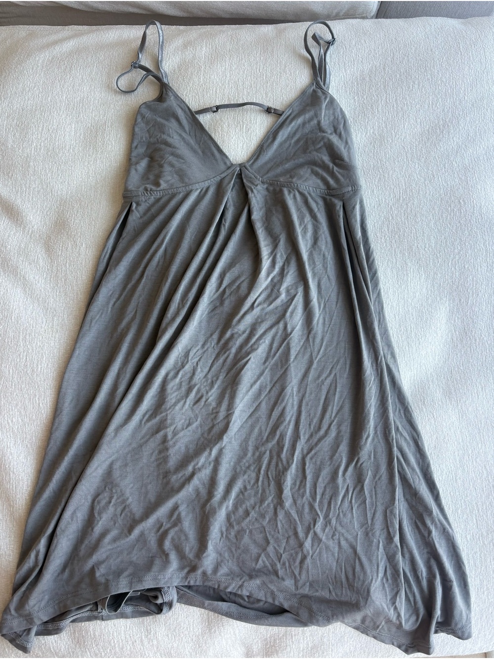 Joah Brown cowl back mini spaghetti-strap size L dress in “Shadow”